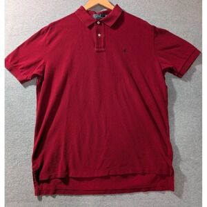 VTG Polo Ralph Lauren Polo Shirt Mens XL Red Pony Logo Short Sleeve Classic USA